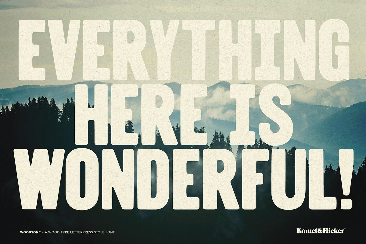 The Wood Type Font Bundle, a Font by Komet & Flicker (Photo 11 of 13)