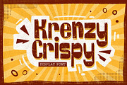 Krenzy Crispy - Crunchy Display Font, a Sans Serif Font by Arterfak Project (Thumbnail 1 of 12)