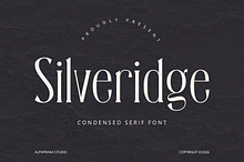 Silveridge - Serif Font