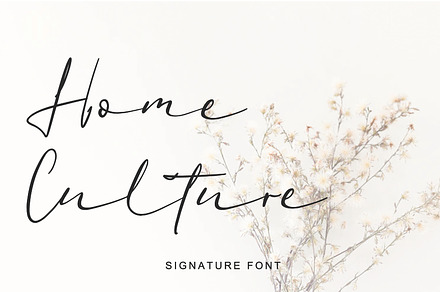 Home Culture - Handwriting Font