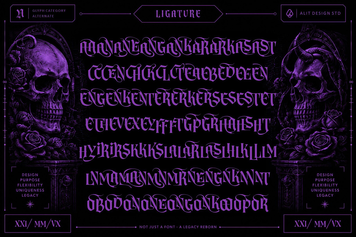 Vonire Bound Typeface, a Blackletter Font by alit design (Photo 18 of 20)