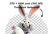 Whimsical Bunny Easter Clipart, an Illustration by one-touch (Thumbnail 14 of 15)