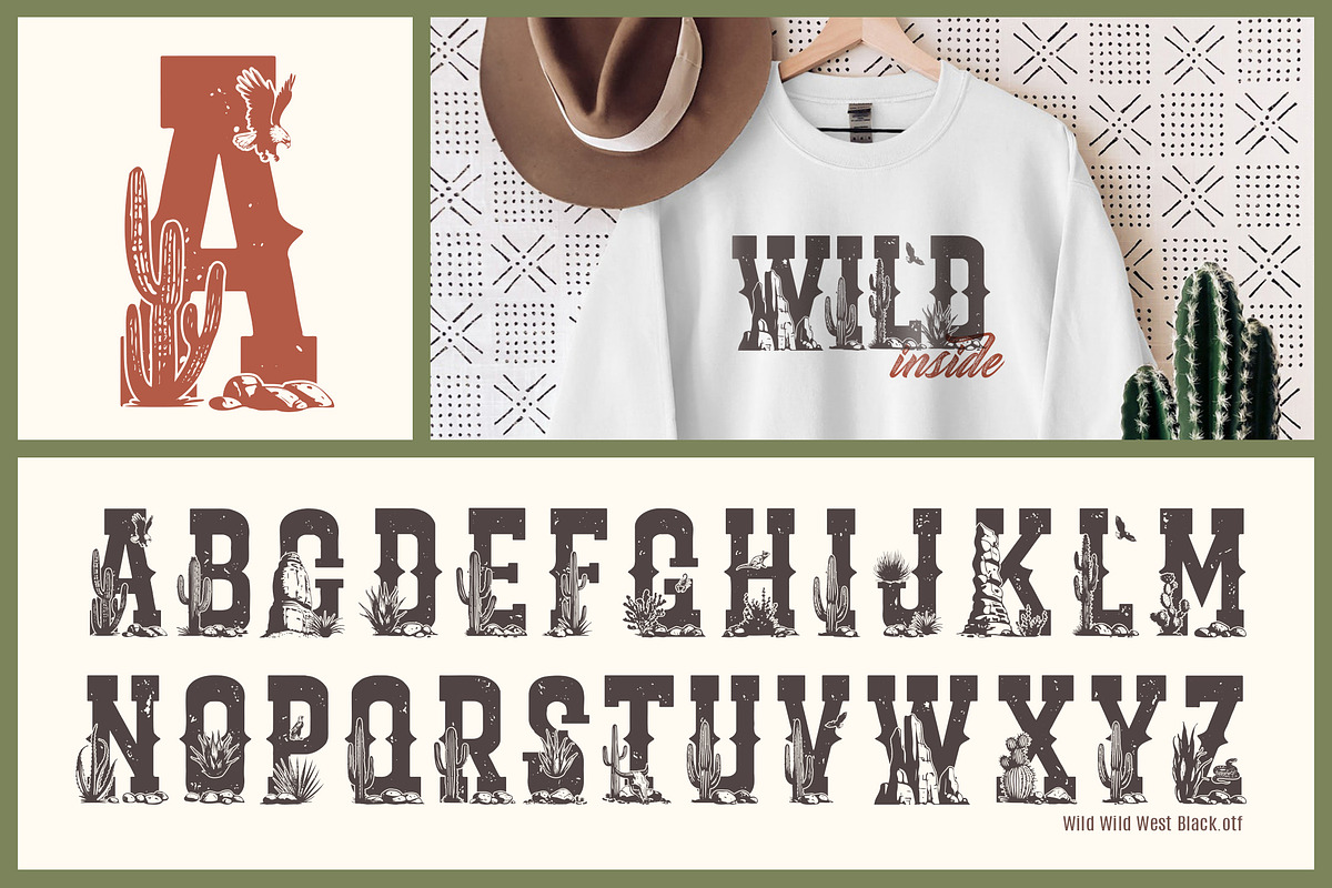 Wild Wild West. Color Font (4styles), a Serif Font by Cosmic Store (Photo 5 of 8)