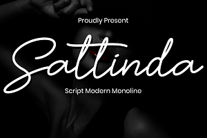 Sattinda Script Monoline Font