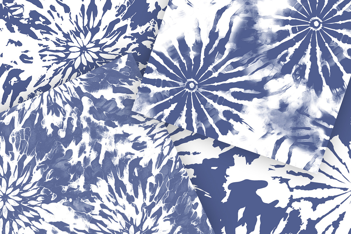 Blue Ink Tie Dye Patterns, a Pattern Graphic by cafelab_store (Photo 3 of 4)