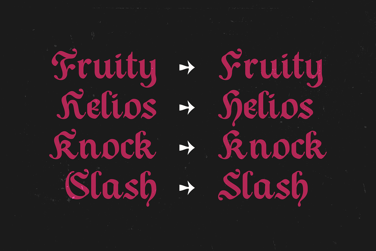 Todak Gothic - Blackletter Family, a Blackletter Font by Holyline Design (Photo 9 of 15)