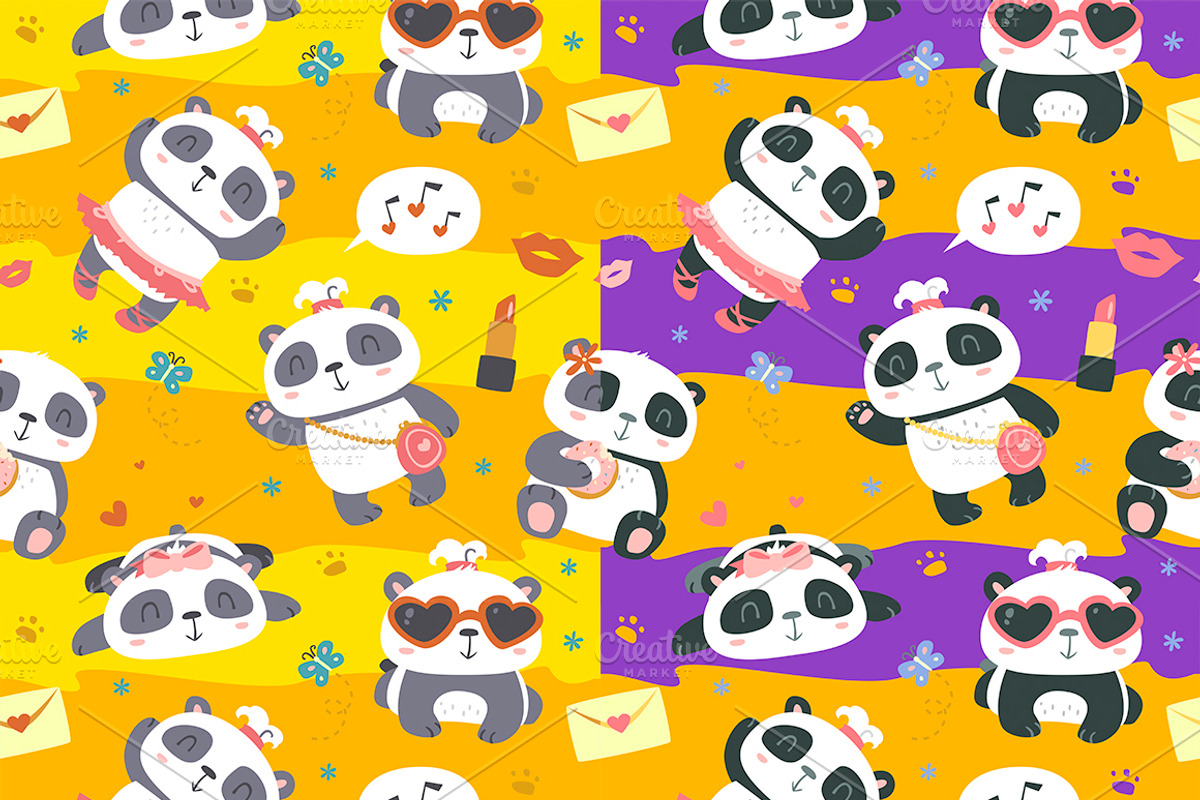 BLACK FRIDAY! Panda girl set, an Animal Illustration by SunnyWS (Photo 7 of 10)