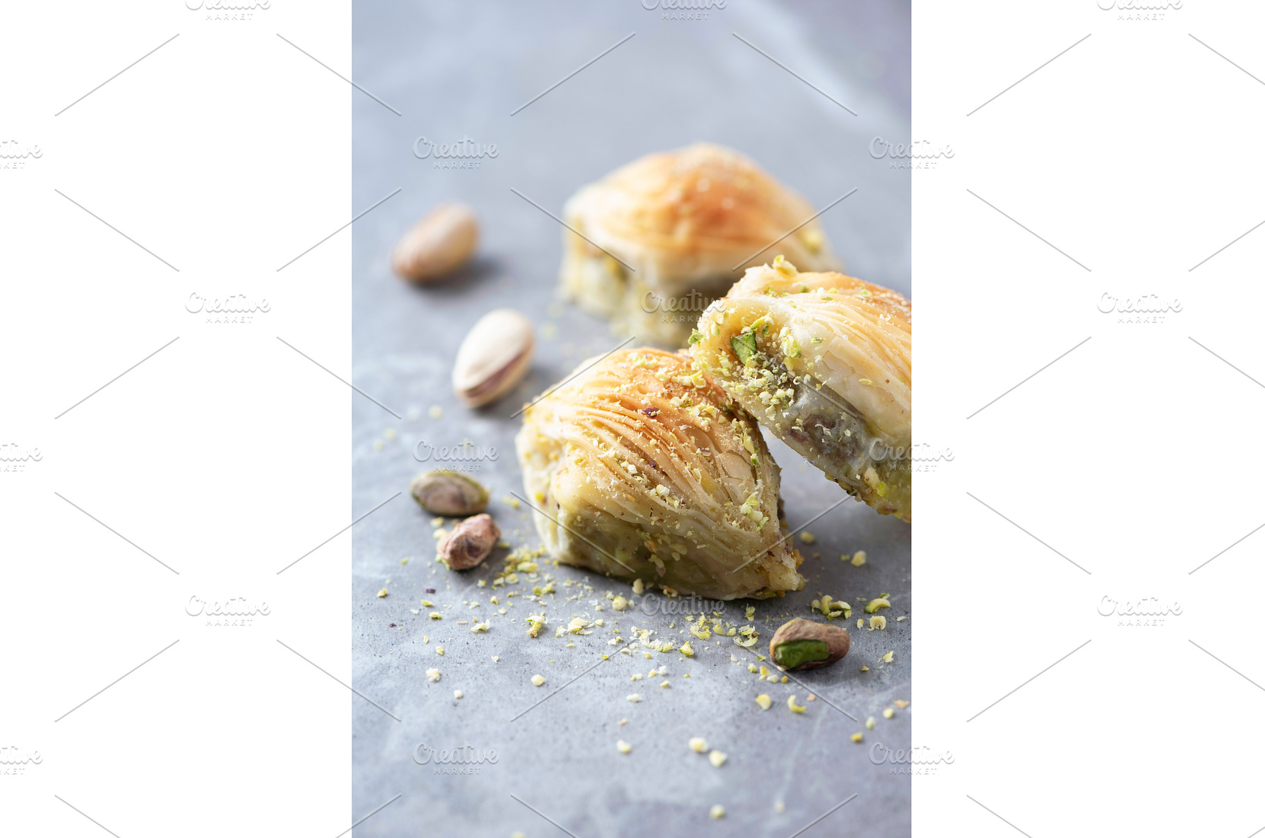 Turkish dessert baklava with, a Food & Drink Photo by Enjoy Photo