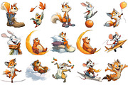 Whimsical Animal Clipart, an Illustration by Pixels.Craft (Thumbnail 5 of 5)
