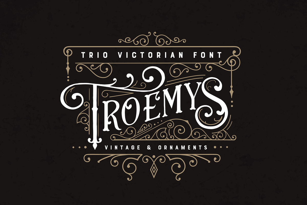 Troemys Font Trio and extras, a Font by BlackCatsMedia (Photo 1 of 14)