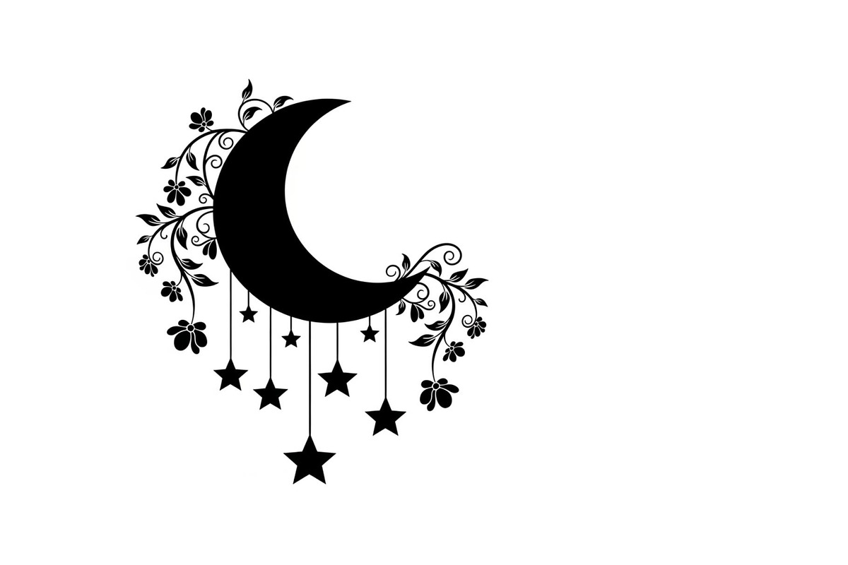 Moon Hanging Silhouette Bundle, an Illustration by Gaye Art (Photo 23 of 31)