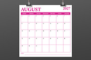 2027 12x12 COLOR Calendar Template, a Stationery Template by Running With Foxes (Thumbnail 4 of 6)