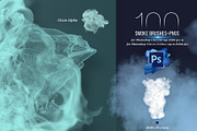 100 Photoshop Smoke Brushes + PNGs, a Brush Add-On by Creative Graphics (Thumbnail 3 of 8)