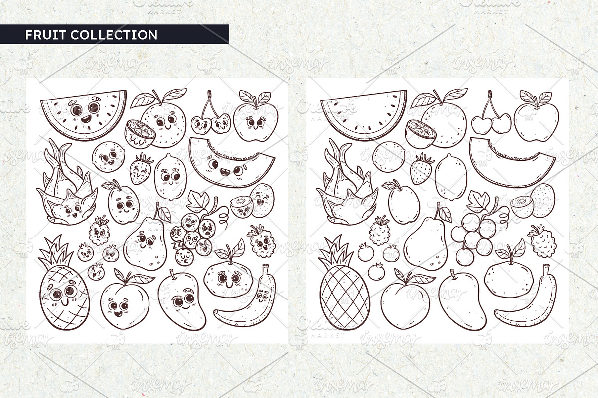 Food Doodle Set Cartoon Style, a Food Illustration by insemar (Photo 3 of 9)