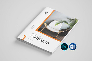 Interior Design Portfolio Template, a Brochure Template by retrographix