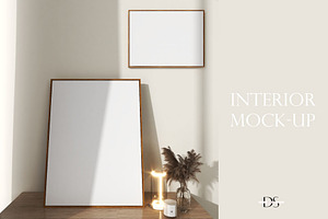 PSD frame mockup for wall art, a Print Template by DSTUDIO888