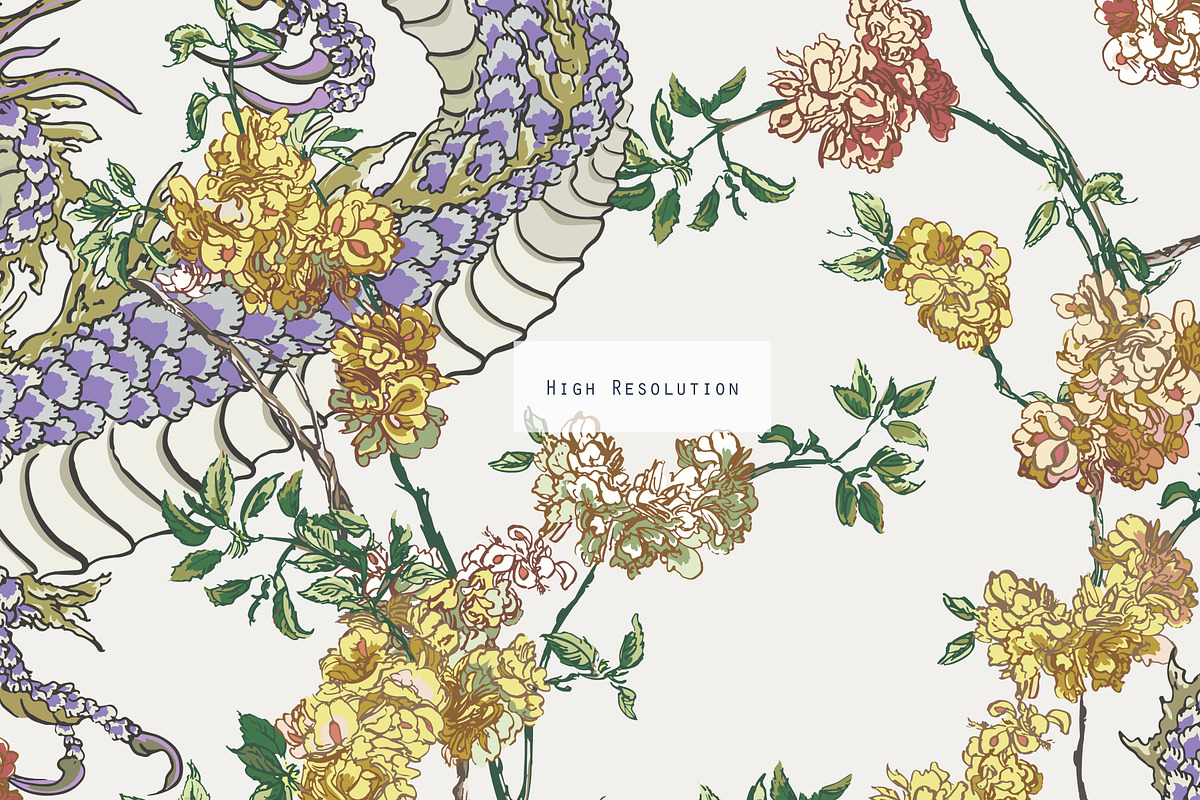 Loong. Seamless Patterns, a Pattern Graphic by Irina Dolgikh (Photo 14 of 15)