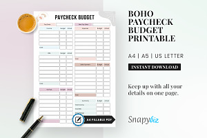 Paycheck Budget Worksheet