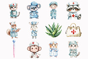 Nurse Animals Clipart, an Illustration by Design Market (Thumbnail 3 of 4)