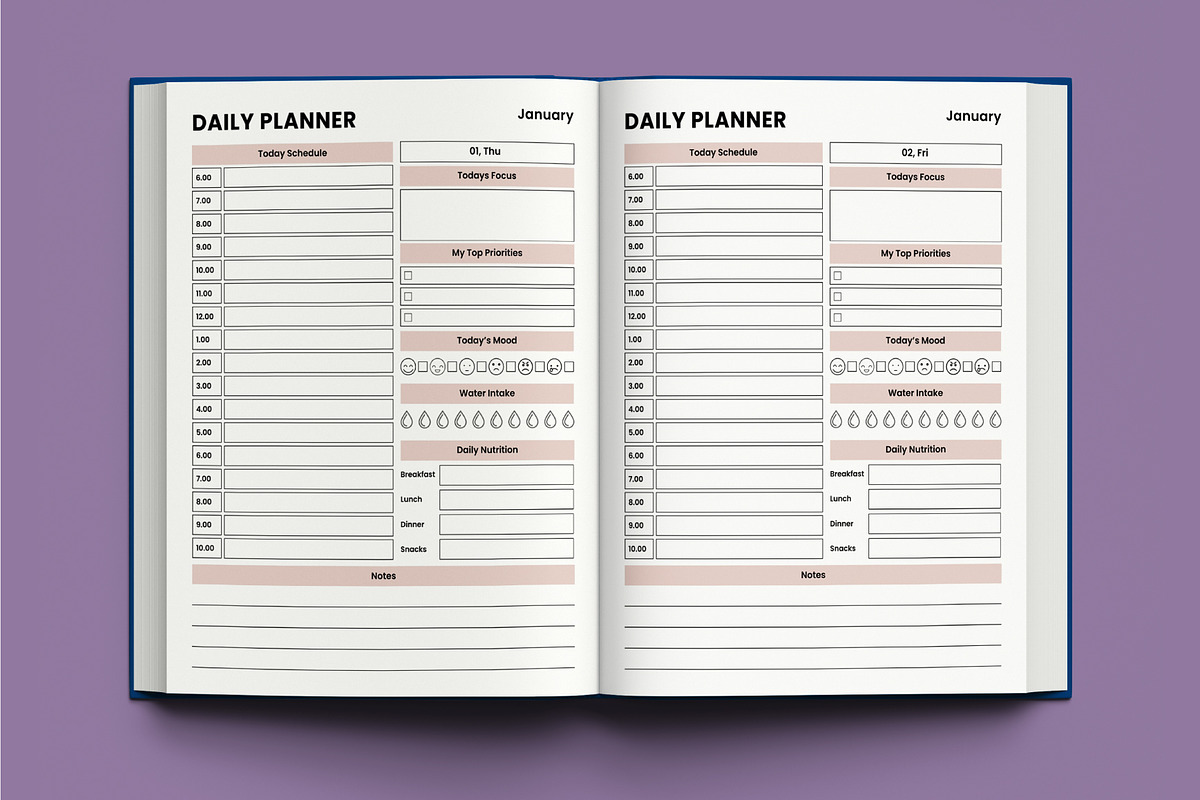 365 Days 2026 Agenda Canva Kdp, a Stationery Template by Mustafiz (Photo 8 of 8)