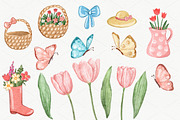 In the Garden-Watercolor Set, a Decorative Illustration by Irina Diasli (Thumbnail 3 of 10)