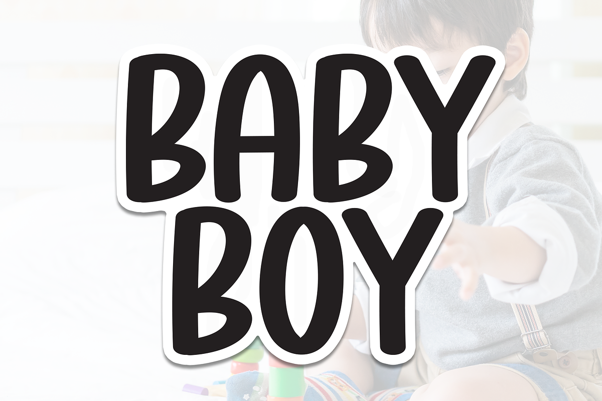 Baby Boy | Script Font, a Script Font by Scratchones (Photo 1 of 8)