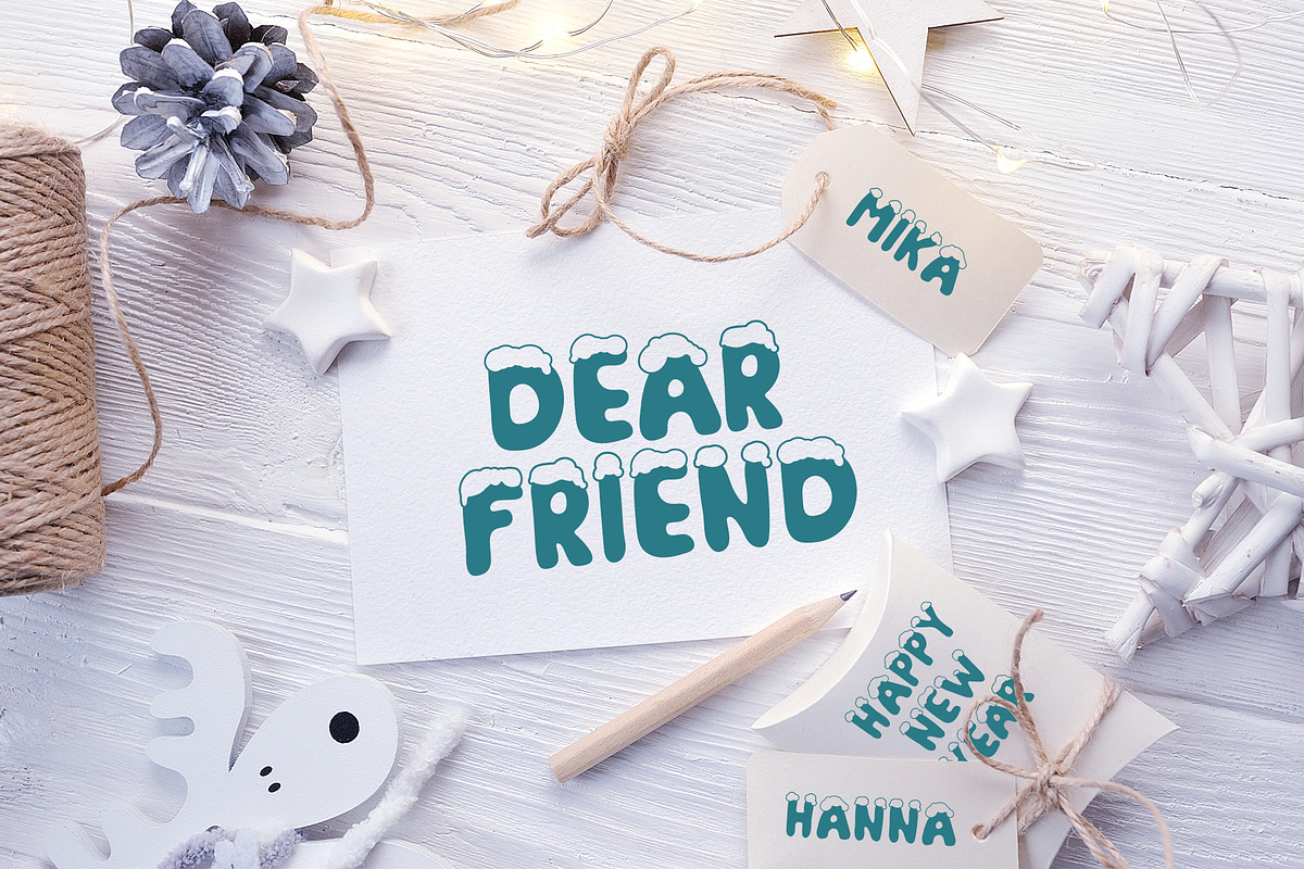 Christmas Snow Hand Drawn Font preview 2