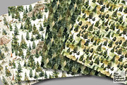 Watercolor Forest Camping Green Tree, a Pattern Graphic by Fine Purple Elephant (Thumbnail 4 of 5)