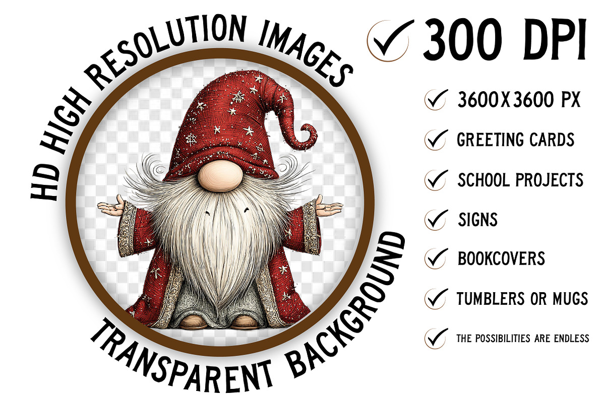New Year Gnome Clipart, an Illustration by Craft Nest (Photo 5 of 9)