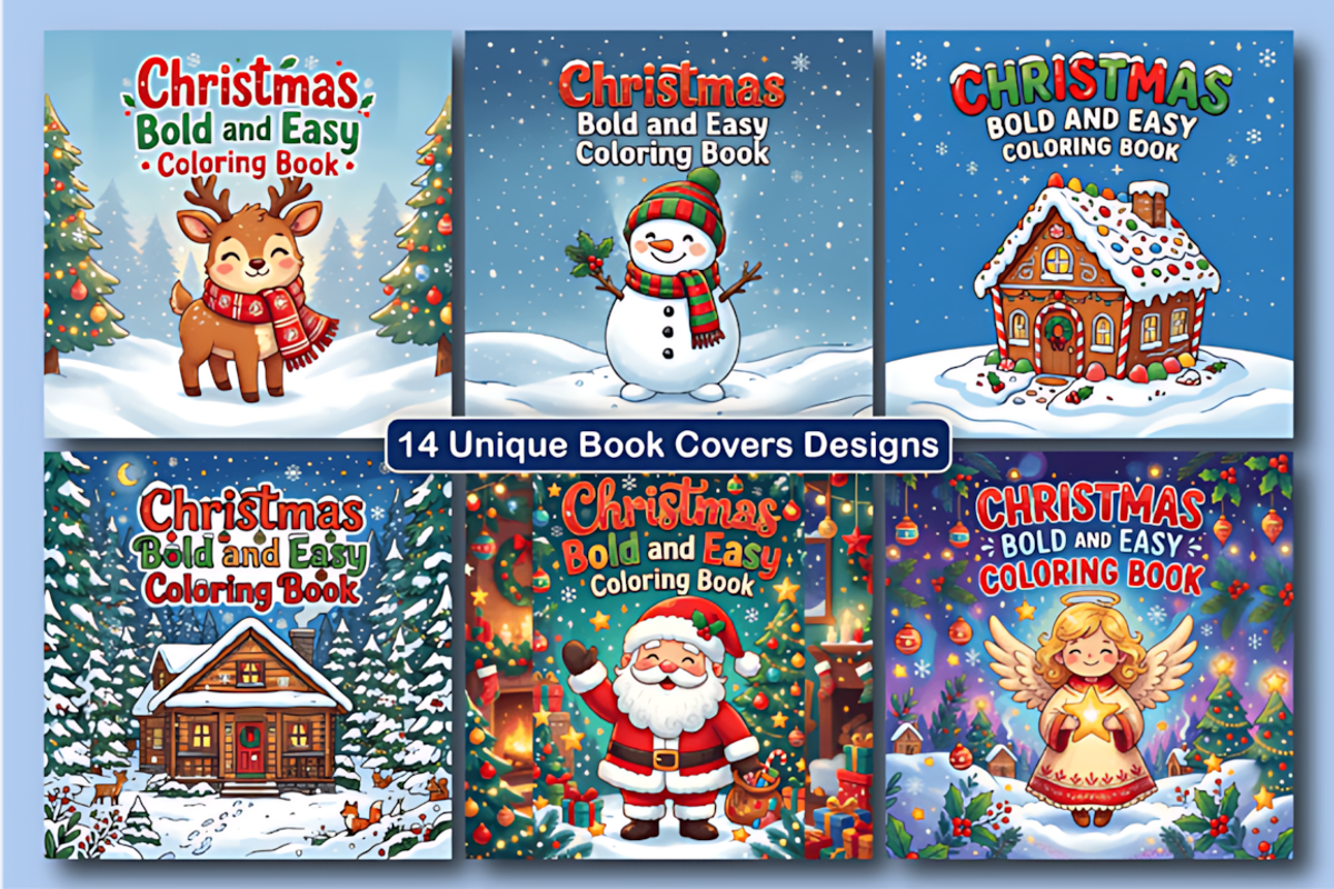 Christmas: Bold and Easy Coloring, a Seasonal Illustration by Design Station (Photo 5 of 6)