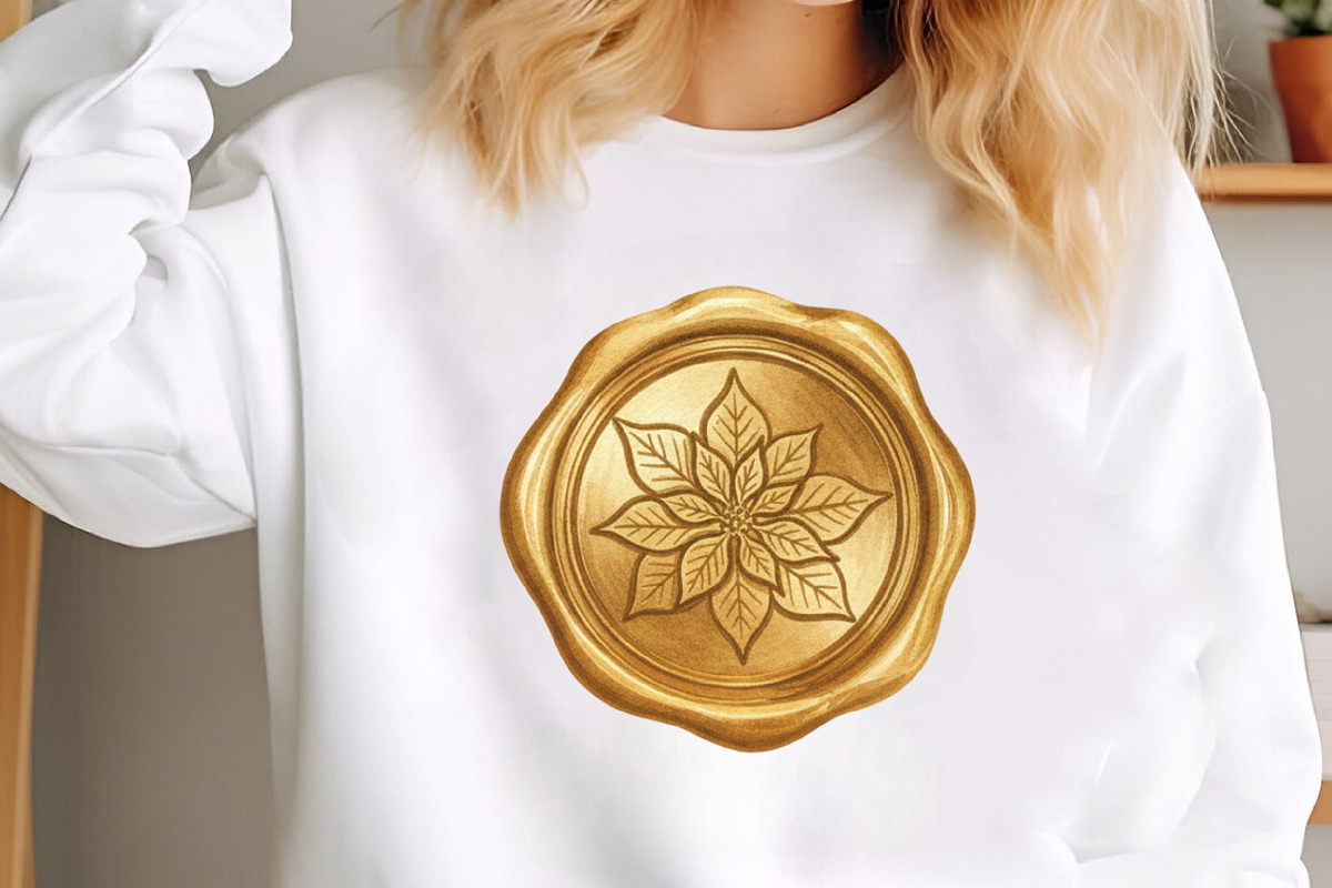 Christmas Golden Wax Seal PNG, an Illustration by SinaCreation (Photo 4 of 7)