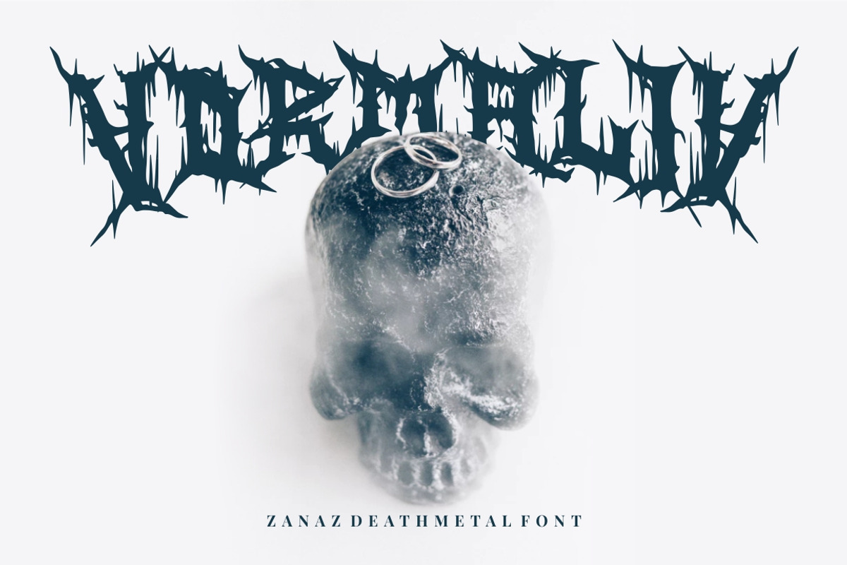 Zanaz - Deathmetal Font preview 5