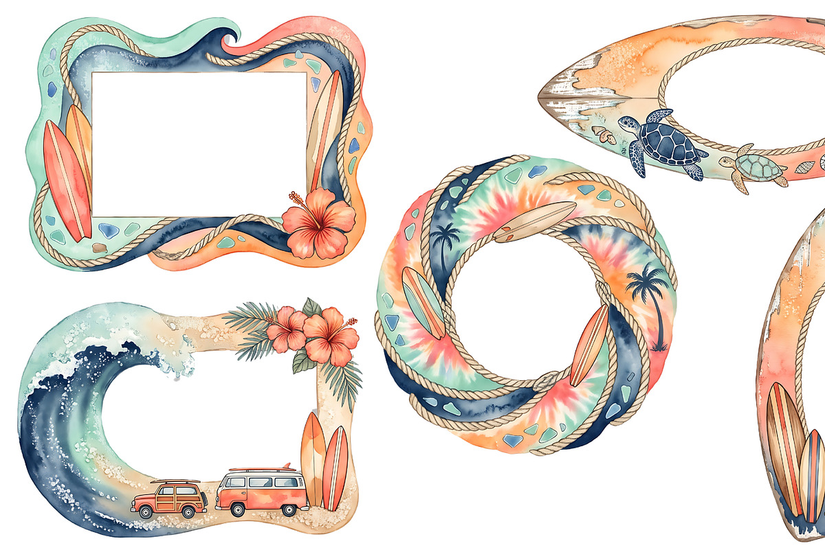 Watercolor Borders Clipart Set, an Object Graphic by RAHMAT (Photo 6 of 15)