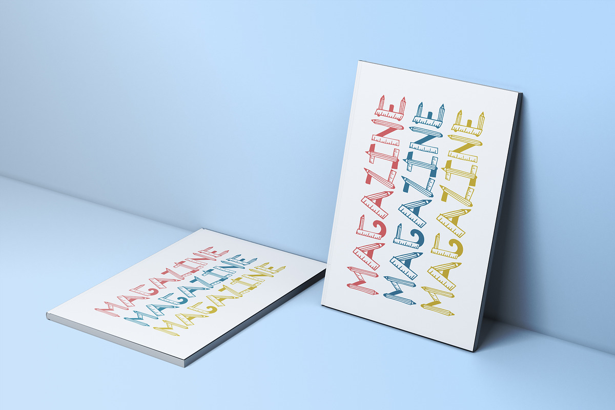 Rulers and Pencils Font, a Font by M.C. Iglesias (Photo 10 of 10)