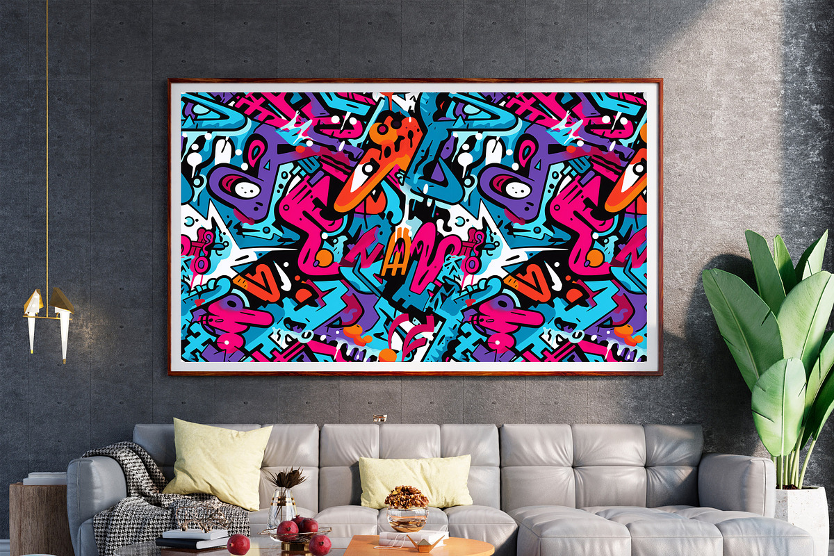Graffiti Pattern, a Pattern Graphic by Forhadx5 (Photo 17 of 17)