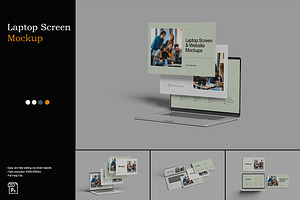 Laptop Screen Mockup, a Wearable Device Mockup by SimpangGraphics