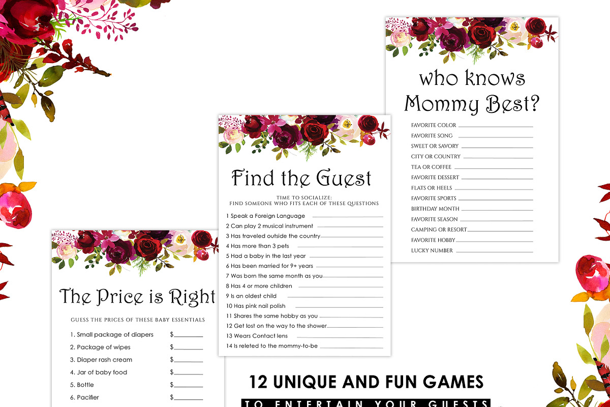 Printable Baby Shower Games, a Graphic by Wow Designs (Photo 5 of 5)