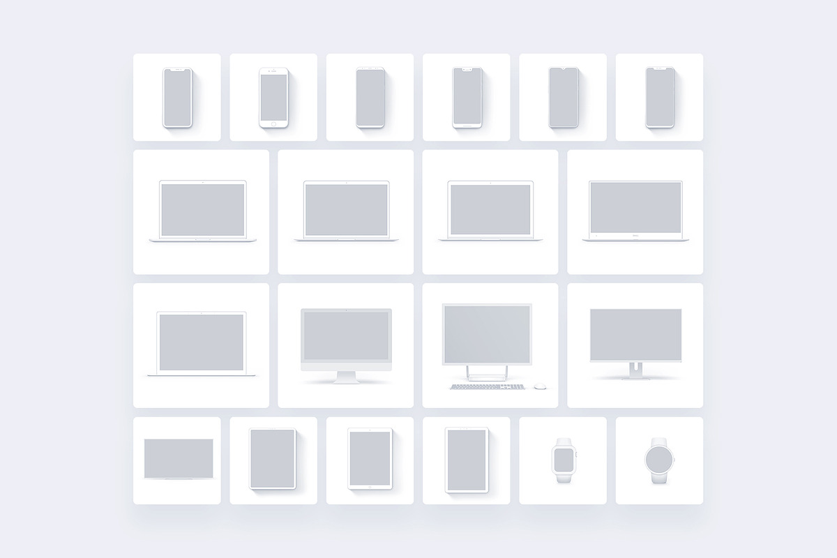 20 Minimalist & Flat Devices Mockups, an iPhone Mockup by Asylab (Photo 7 of 97)