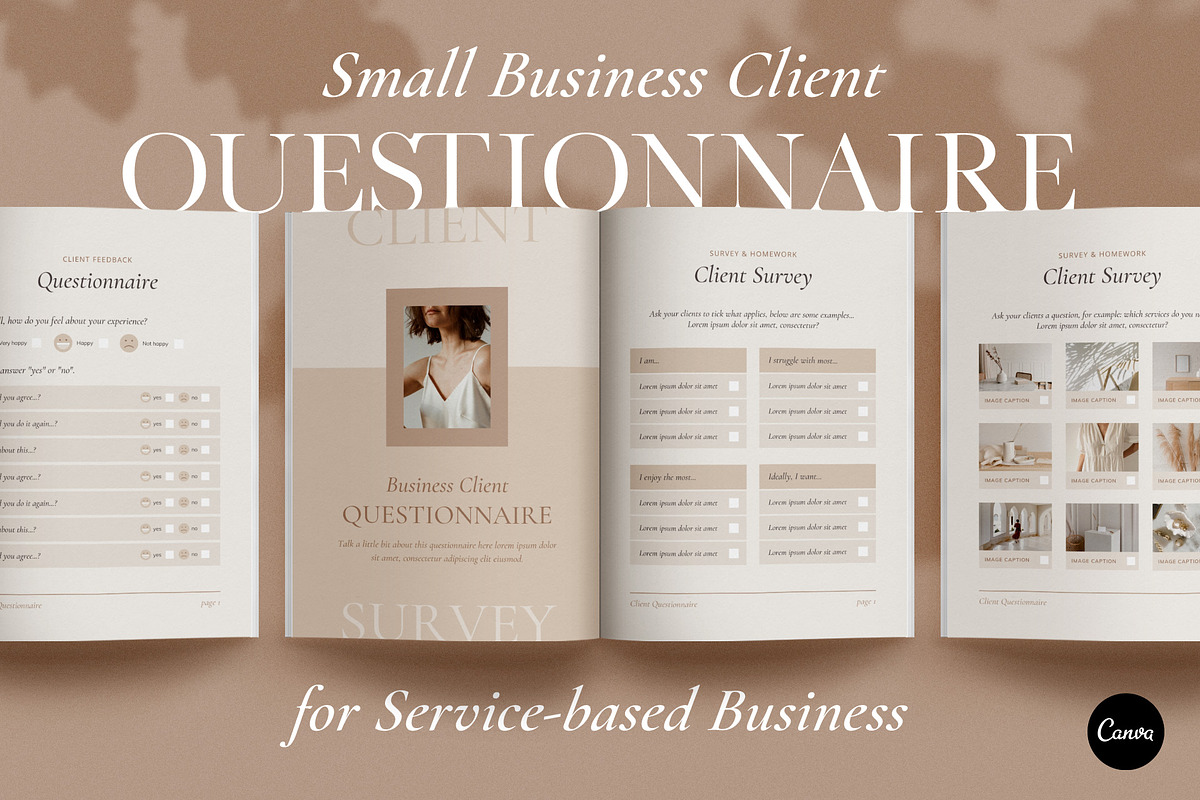 Client Questionnaire Template CANVA, a Brochure Template by Studio Loire