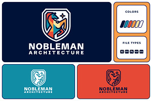 Modern Outline Horse in Shield Logo, a Branding & Logo Template by Suhandi
