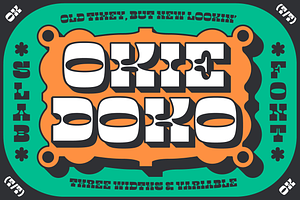 OKIE DOKO Display Slab Font, a Slab Serif Font by That That Creative
