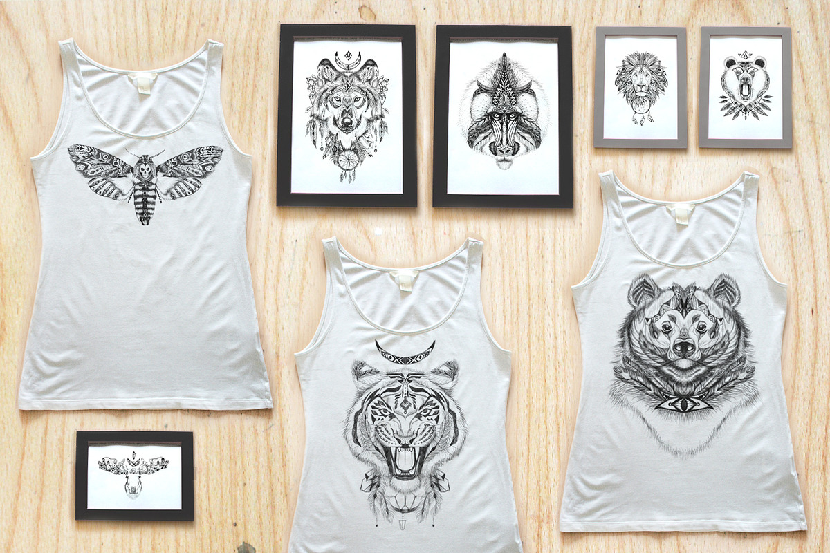 All aztec animals pencil sketches, an Animal Illustration by AnastasiaFears (Photo 3 of 3)
