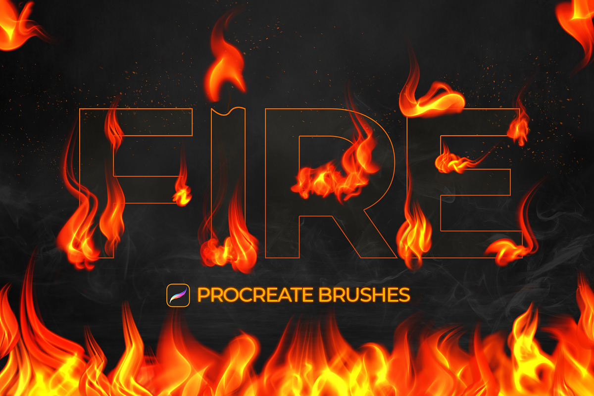 Fire Procreate Brushes, a Brush Add-On by Andrew Skoch Design (Photo 1 of 6)