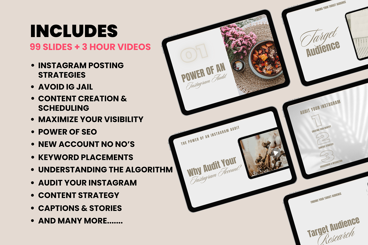Instagram Strategy Growth Course MRR, a Social Media Template by Design By Hira (Photo 2 of 10)