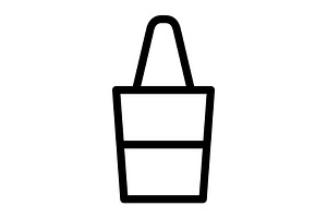 Shopping bag icon, an Outline Icon by Sumberpangan
