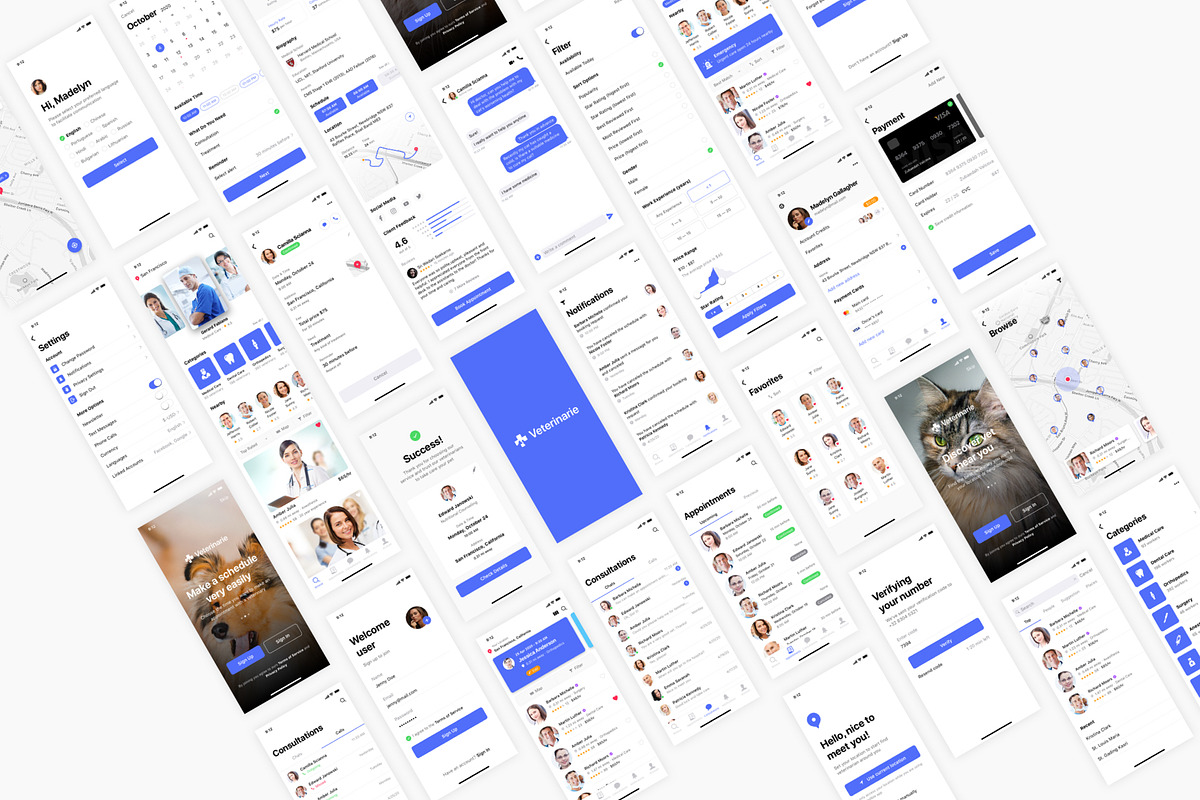 Animal Doctor & Veterinarian App, an UI Kit Template by flr.24 (Photo 2 of 2)