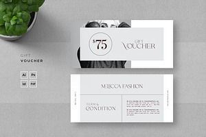 Minimal Gift Voucher, a Card Template by Ahsanjaya
