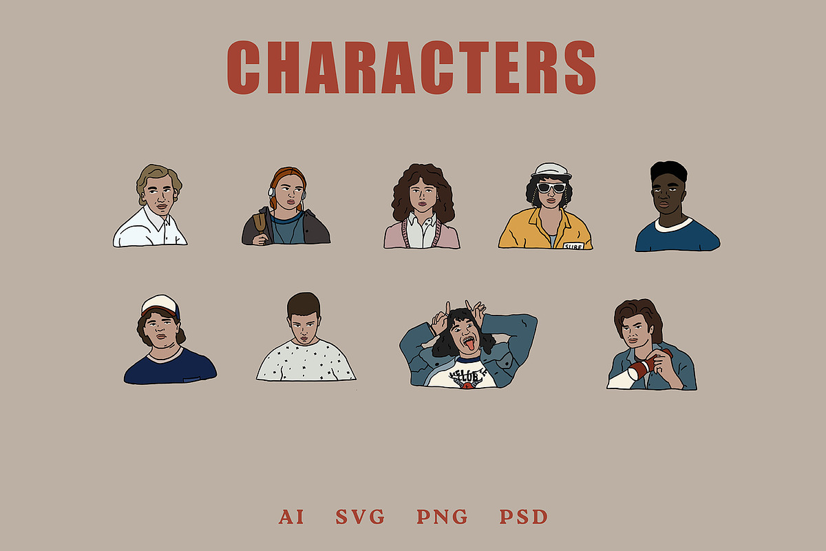 Stranger Things bundle, an Object Graphic by Lisa Mill (Photo 5 of 8)