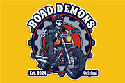 Road Demons Motorcycle Club Logo, a Decorative Illustration by Izdihaar_Studio (Thumbnail 2 of 3)