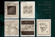 SKULLS, BUTTERFLIES AND ROSE HIP, a Texture Illustration by LanaDzi (Thumbnail 2 of 12)